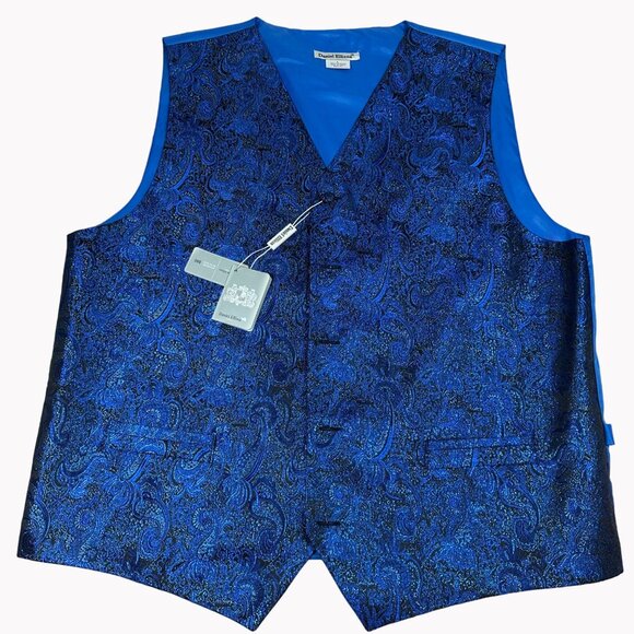 Daniel Ellissa Other - Daniel Ellissa Blue Black Metallic Paisley Vest Large MSRP $80.00